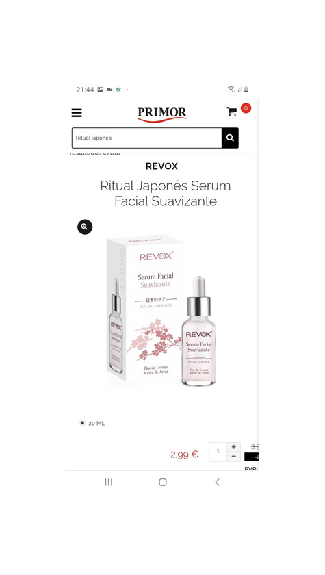 Producto Serum fácial