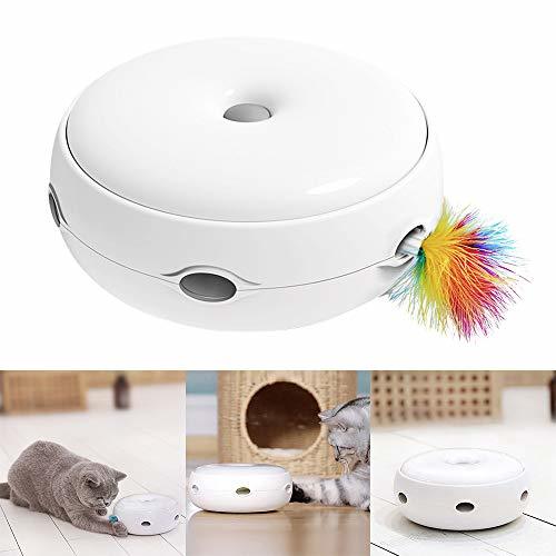 Products Konesky Interactive Cat Toy Cat Feather Juguete eléctrico Rotar Juguete Playset para