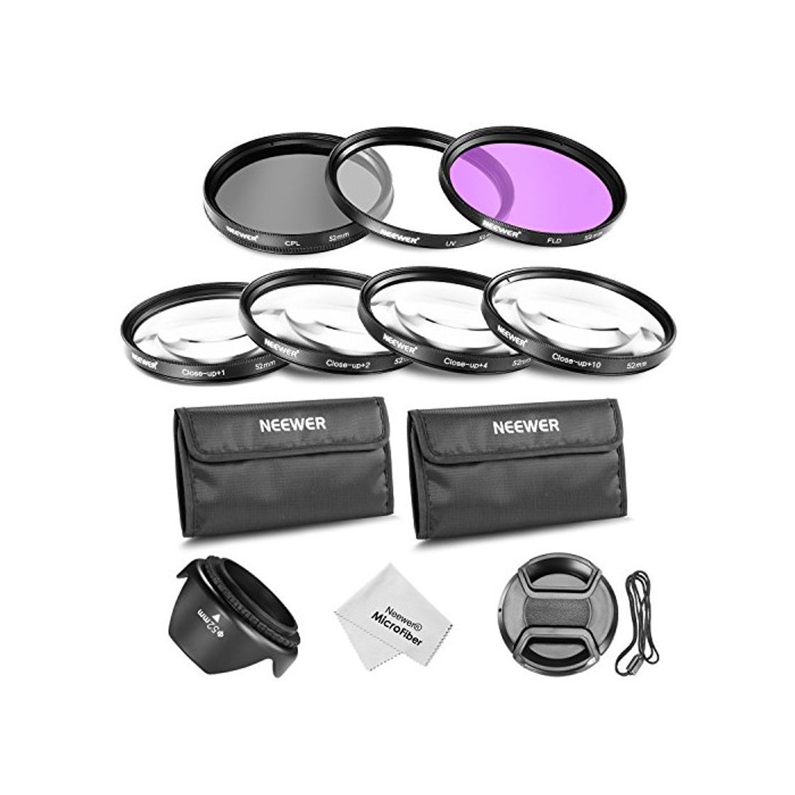 Social Neewer ®52MM profesional lente filtro y primer plano Macro accesorio Kit para