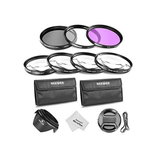 Neewer ®52MM profesional lente filtro y primer plano Macro accesorio Kit para