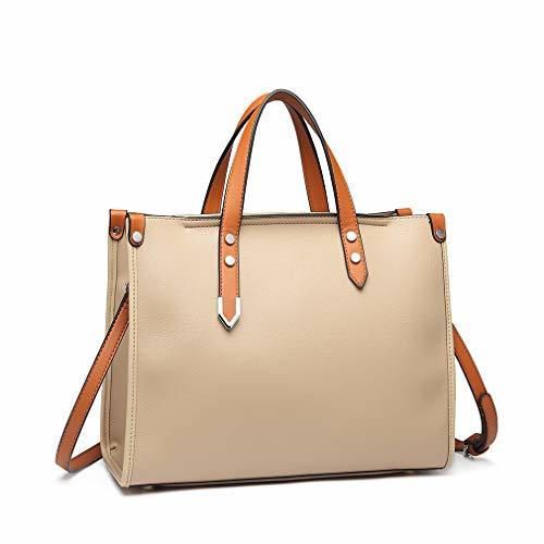 Miss Lulu Bolso de Mano Elegante 2Piezas Conjunto Cartera para Mujer Bolso