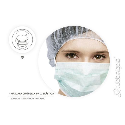 RUBERGOLD máscara facial papel 3 dobras 50uni