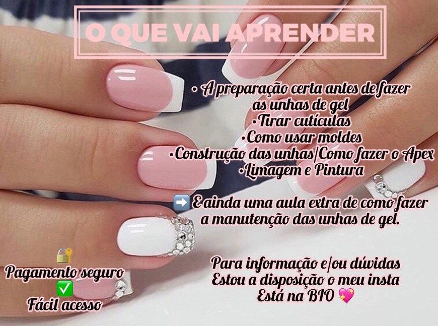 Moda CURSO ONLINE
COMO FAZER UNHAS DE GEL 💅🏼