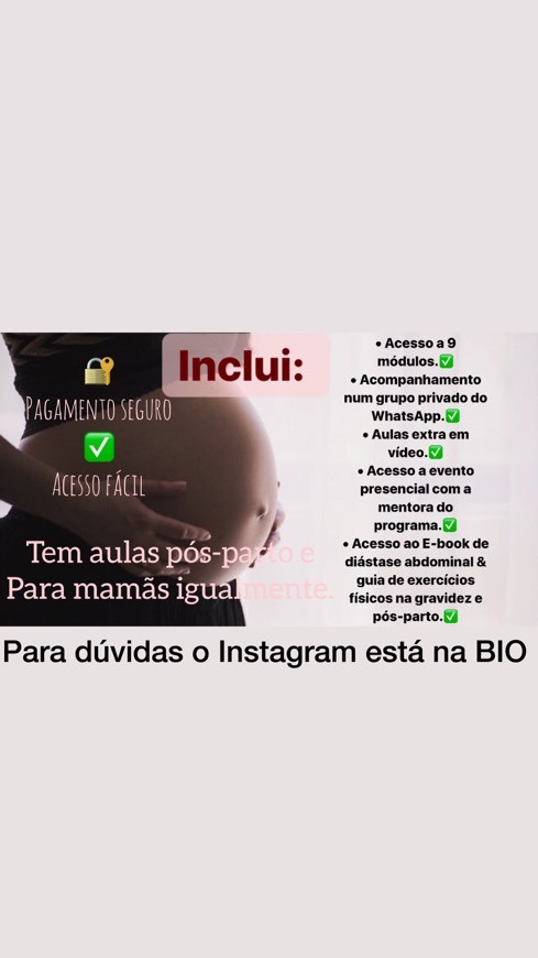 Moda Programa online para mamãs do 100% mãe 