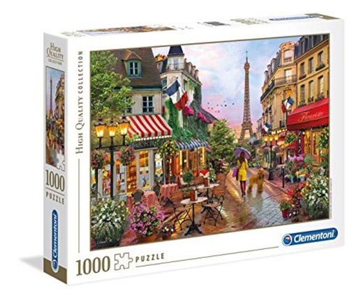 Clementoni- Puzzle 1000 Piezas Flores en Paris, Multicolor