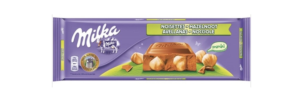 Productos Milka chocolate com avelã