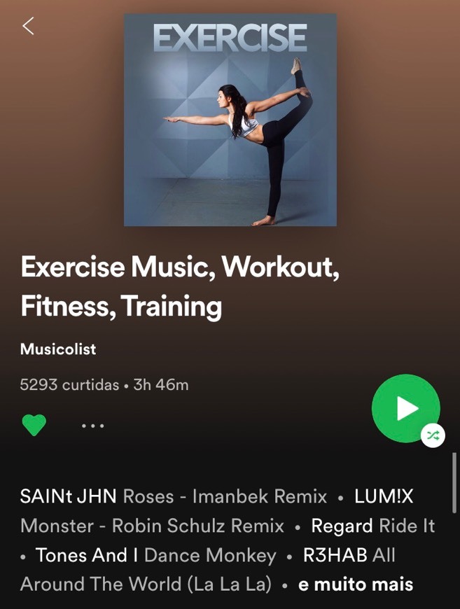 Fashion Playlist de treino