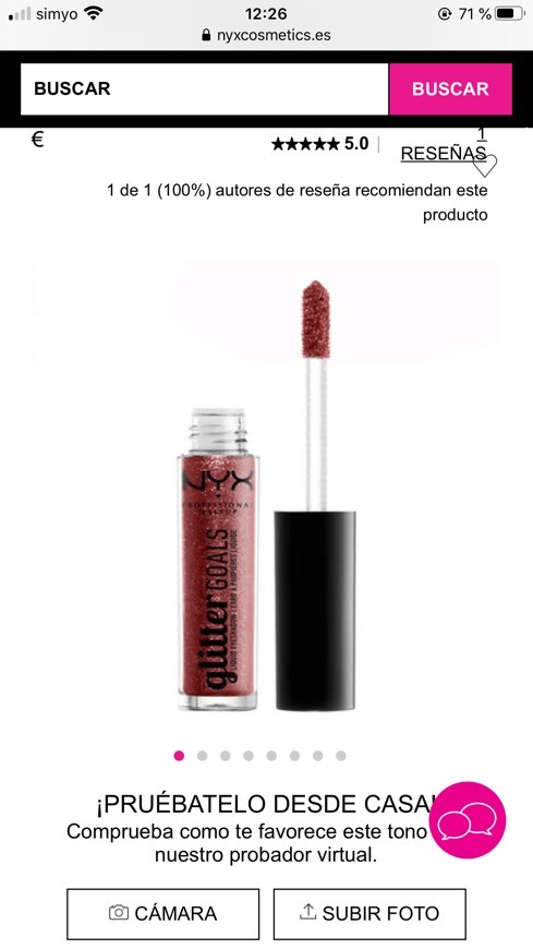 Producto Nyx eyeshadow liquid 