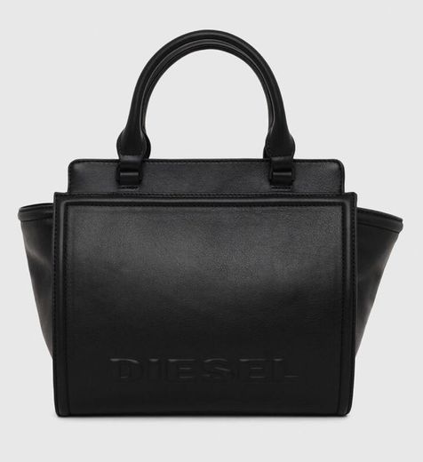 BADIA
Leather satchel with embossed logo