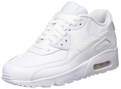 Social Nike Air MAX 90 Leather, Zapatillas para Niños, Blanco