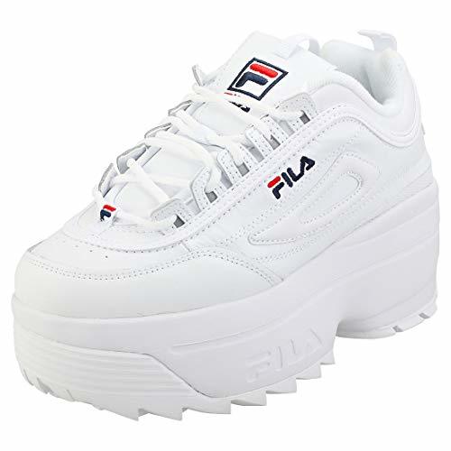 Lugares Fila Disruptor II Wedge Mujer Negro/Blanco Zapatillas-UK 5