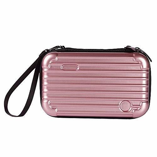 Mini Hard Shell Luggage Style Cosmetic Makeup Box Case Toiletry Organizer Storage