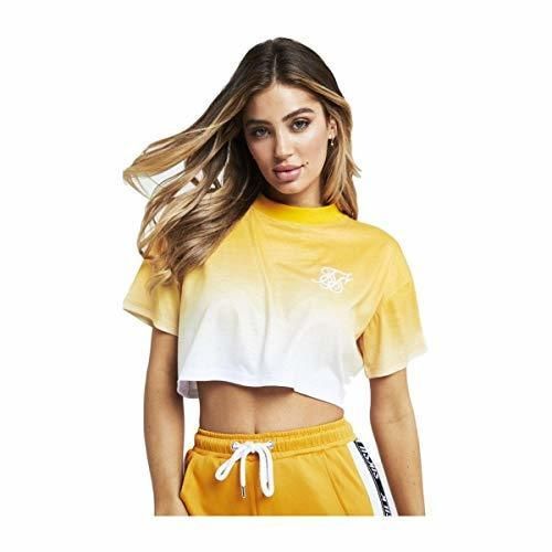 Sik Silk Camiseta Fade Crop Mostaza