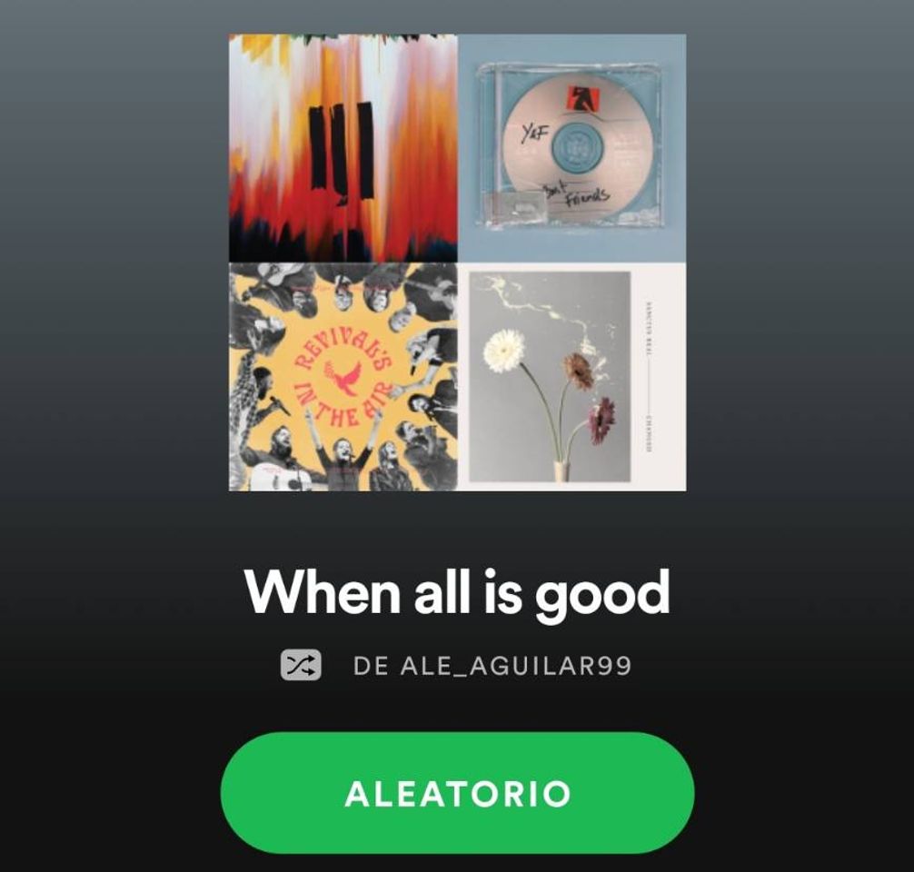 Canción Playlist - when all is good