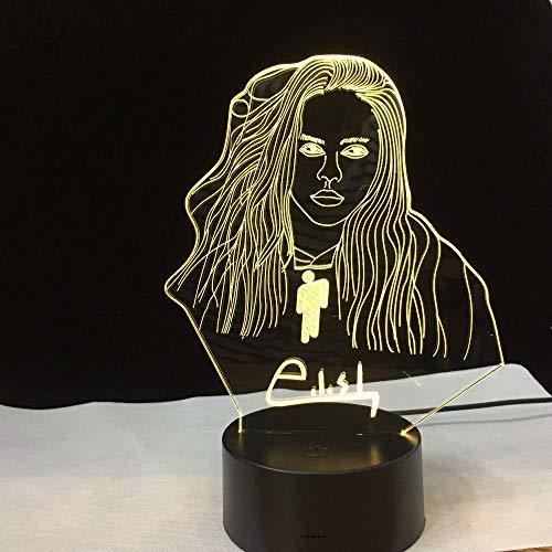 Product Luci Notturne A Led 3D-Billie Eilish Stella Famosa 3D Luci Notturne A