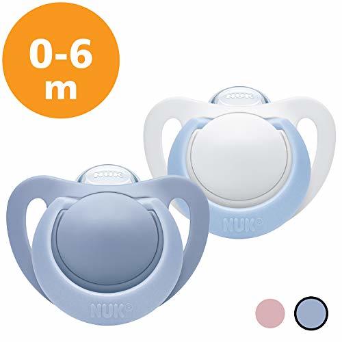 Product Chupete de silicona NUK Genius, para recién nacidos delicados, 2 unidades azul blau/weiß