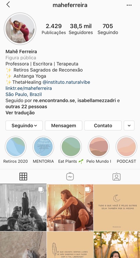 Moda Instagram de uma pessoa que me inspira a ter mais sabedoria