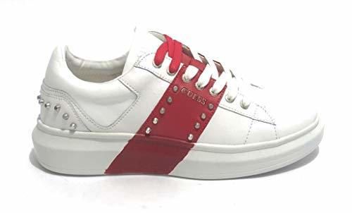 GUESS UOMO Sneakers Kean Bianco/Rosso Mod