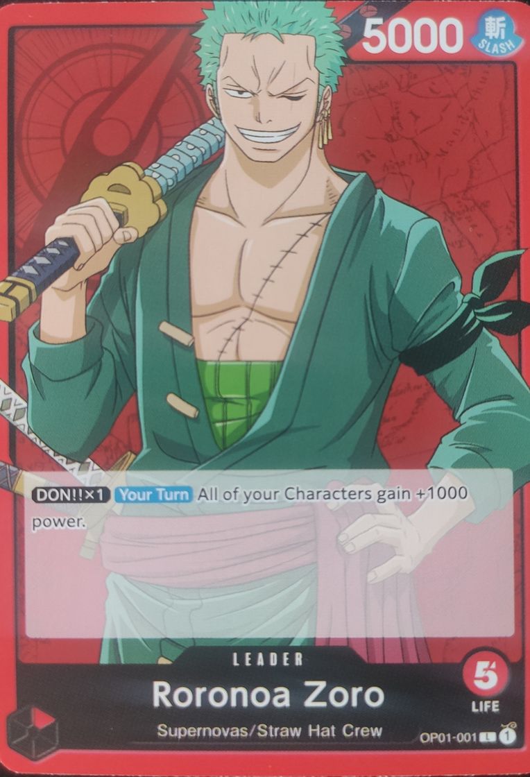 Social Carta One Piece Roronoa Zoro