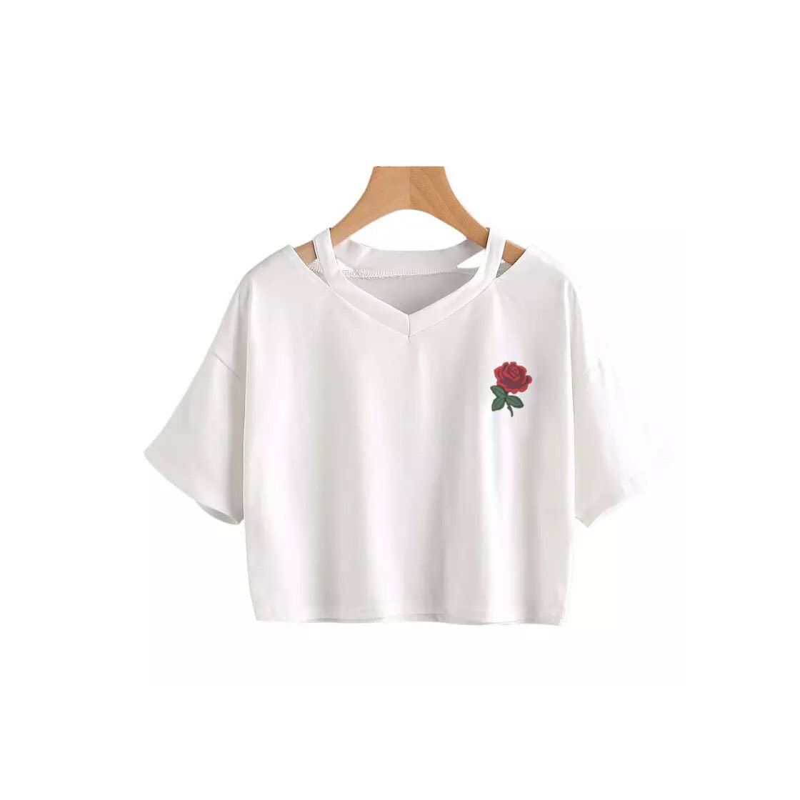 Social Blusa branca com rosa