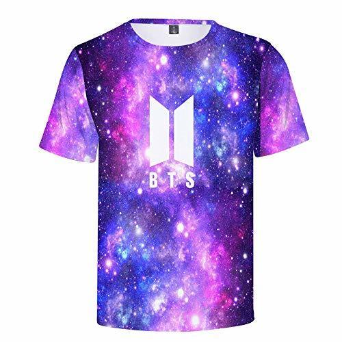 Fashion BTS Impresión en 3D Hombre Mujer Camisetas Camisetas de Manga Corta O