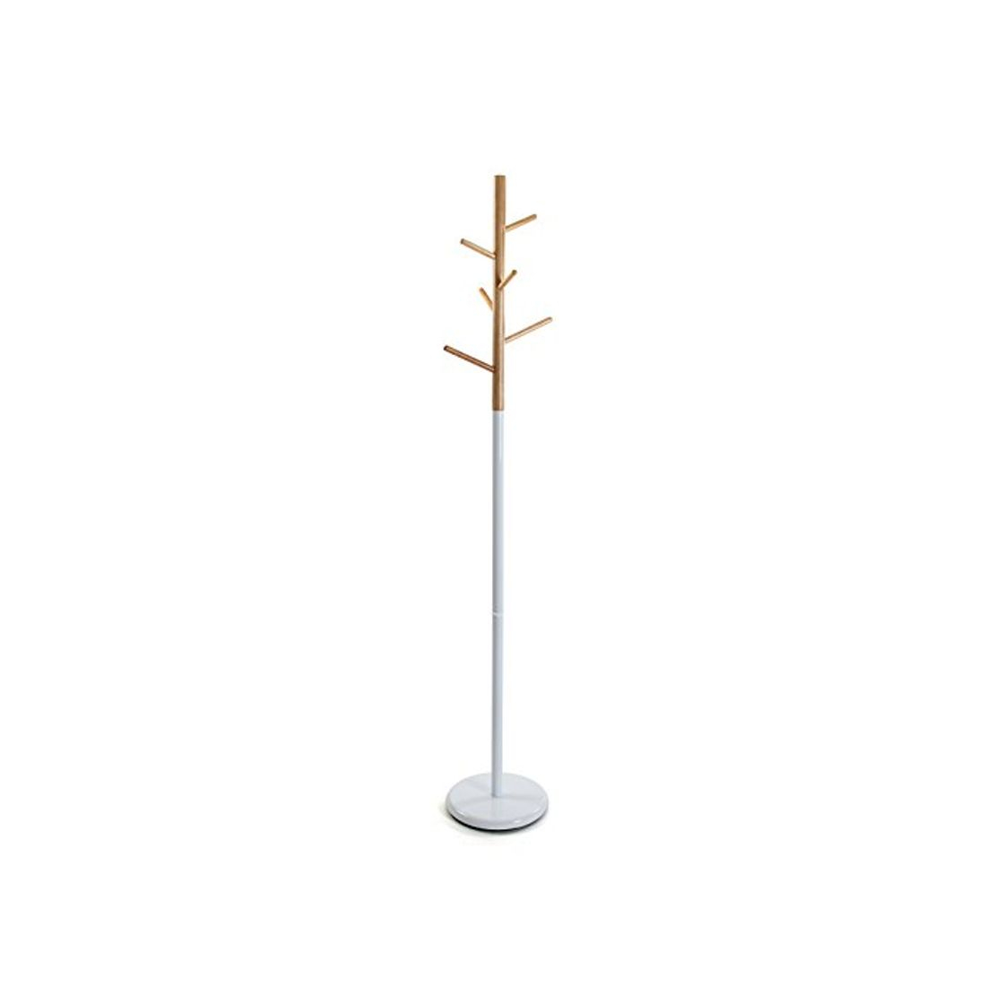 Product Versa 18790697 Perchero pie blanco - Metal y madera 171x28x28cm