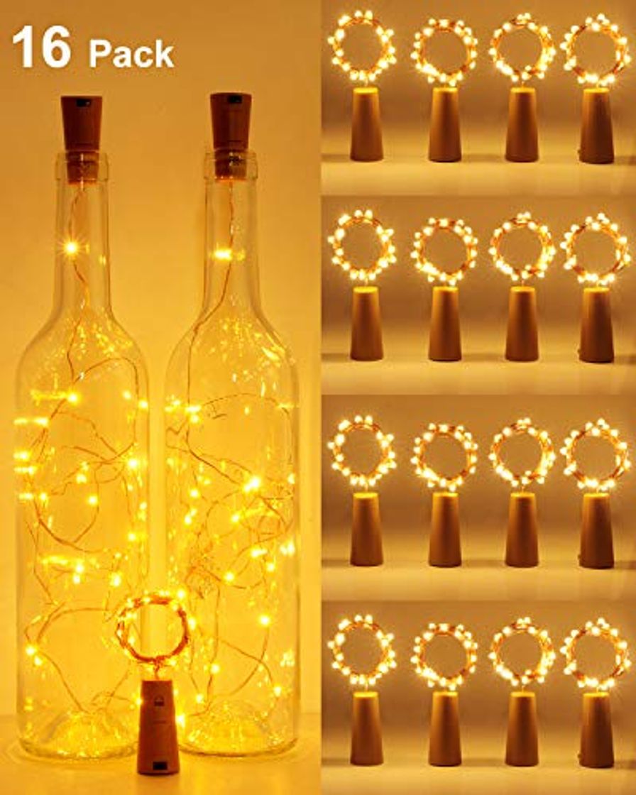 Products [16 Piezas] Luz de Botella, Hepside 2M 20 LED Luces LED Para