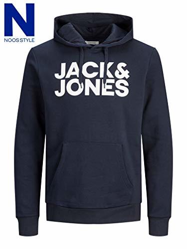 Moda JACK & JONES Jjecorp Logo Sweat Hood Noos Capucha, Azul