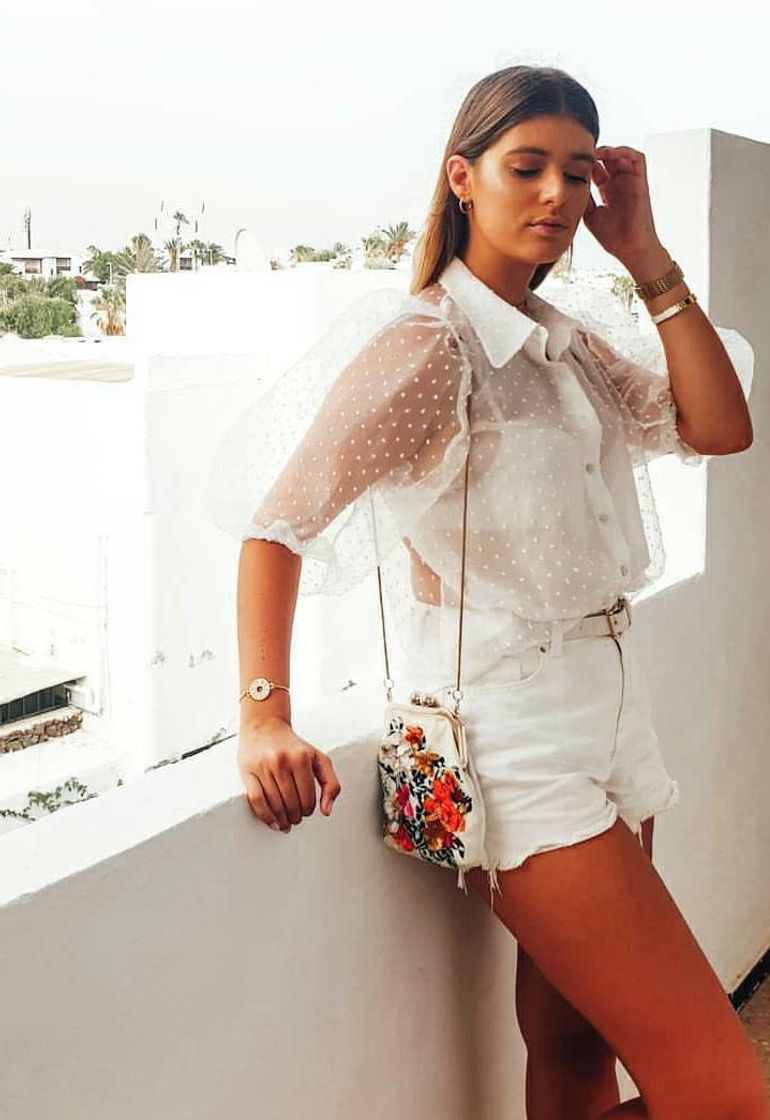 BLUSA ORGANZA MANGA VOLUME