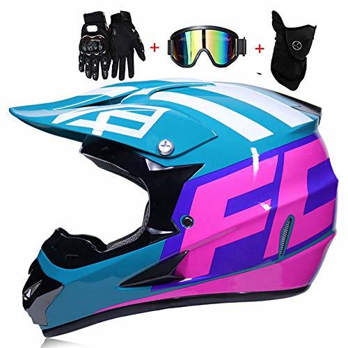 Social ZDHG Casco Moto,Casco de Motocross con Personalidad Elegante, Casco de Motocicleta de