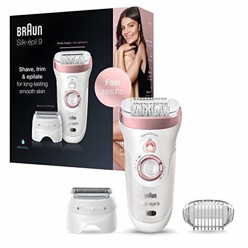 Braun Silk-épil 9 9-720 Depiladora eléctrica para mujer para una depilación duradera