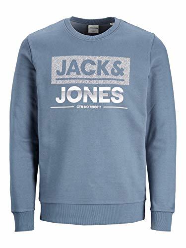 JACK & JONES JCOSEAD Sweat Crew Neck FST Sudadera, Azul
