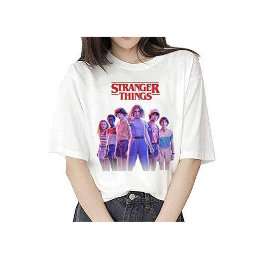 Camiseta Stranger Things Niña, Camiseta Stranger Things Mujer, Impresión T-Shirt Abecedario Camiseta