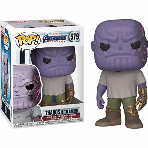 Social Funko- Pop Marvel: Endgame-Casual Thanos w/Gauntlet Collectible Toy, Multicolor