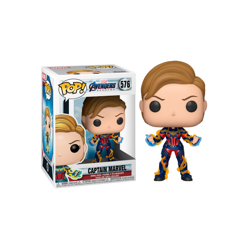 Social Funko- Pop Endgame-Captain Marvel w/New Hair Collectible Toy, Multicolor
