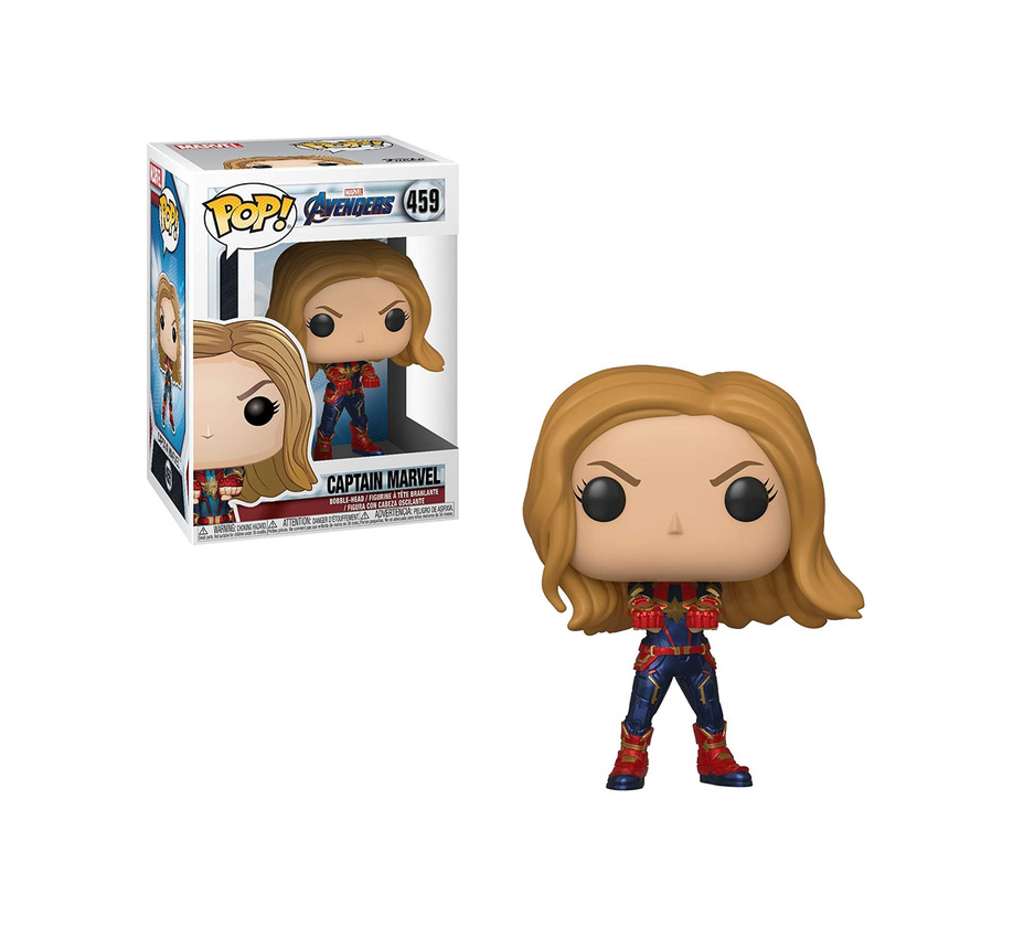 Social Funko- Pop Bobble: Avengers Endgame: Captain Marvel Capitana Collectible Figure, Multicolor, Estándar
