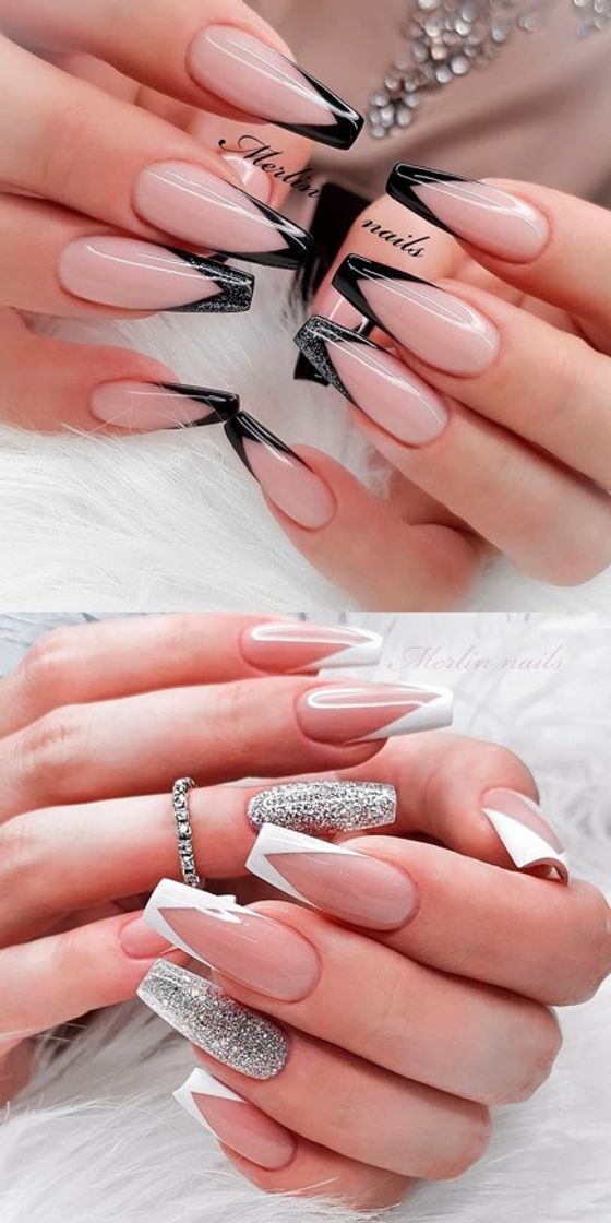 Moda Unhas francesinhas com brilho 