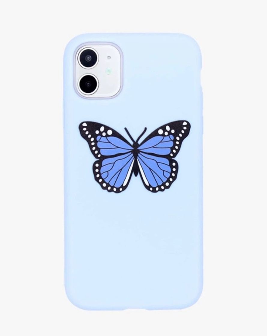 Fashion Capinha de Iphone Borboleta Azul