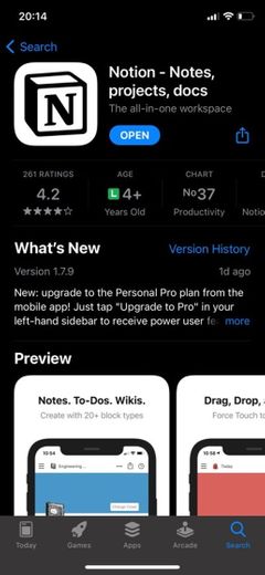 ‎Notion - Notes, projects, docs on the App Store