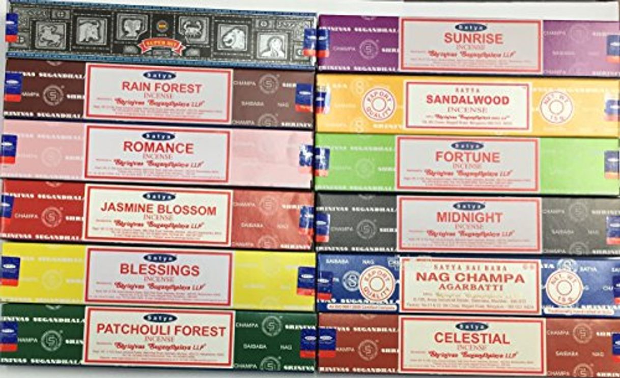 Social Satya surtido de inciensos 12 cajas de 15g