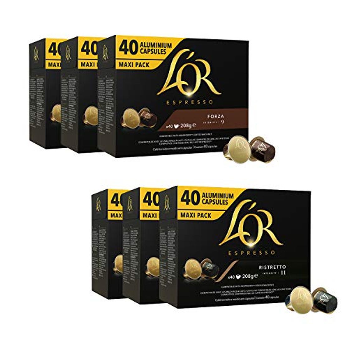 Social L'OR Espresso Café Maxi Pack bundle - Nespresso® * Cápsulas de café