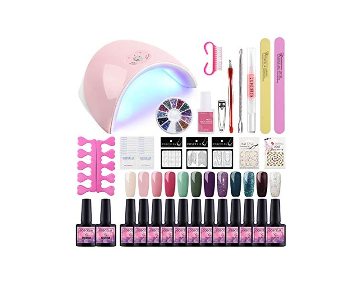 Producto Saint-Acior 12PCS Esmaltes Semipermanentes Nail Art Esmaltes en Gel Pintauñas 8ml Lámpara