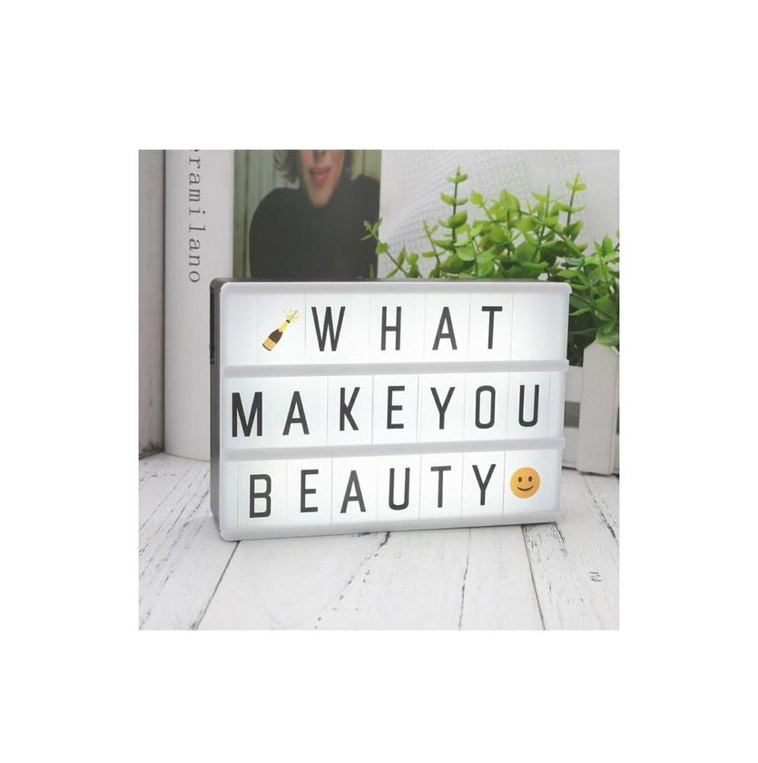 Social Light box with letters