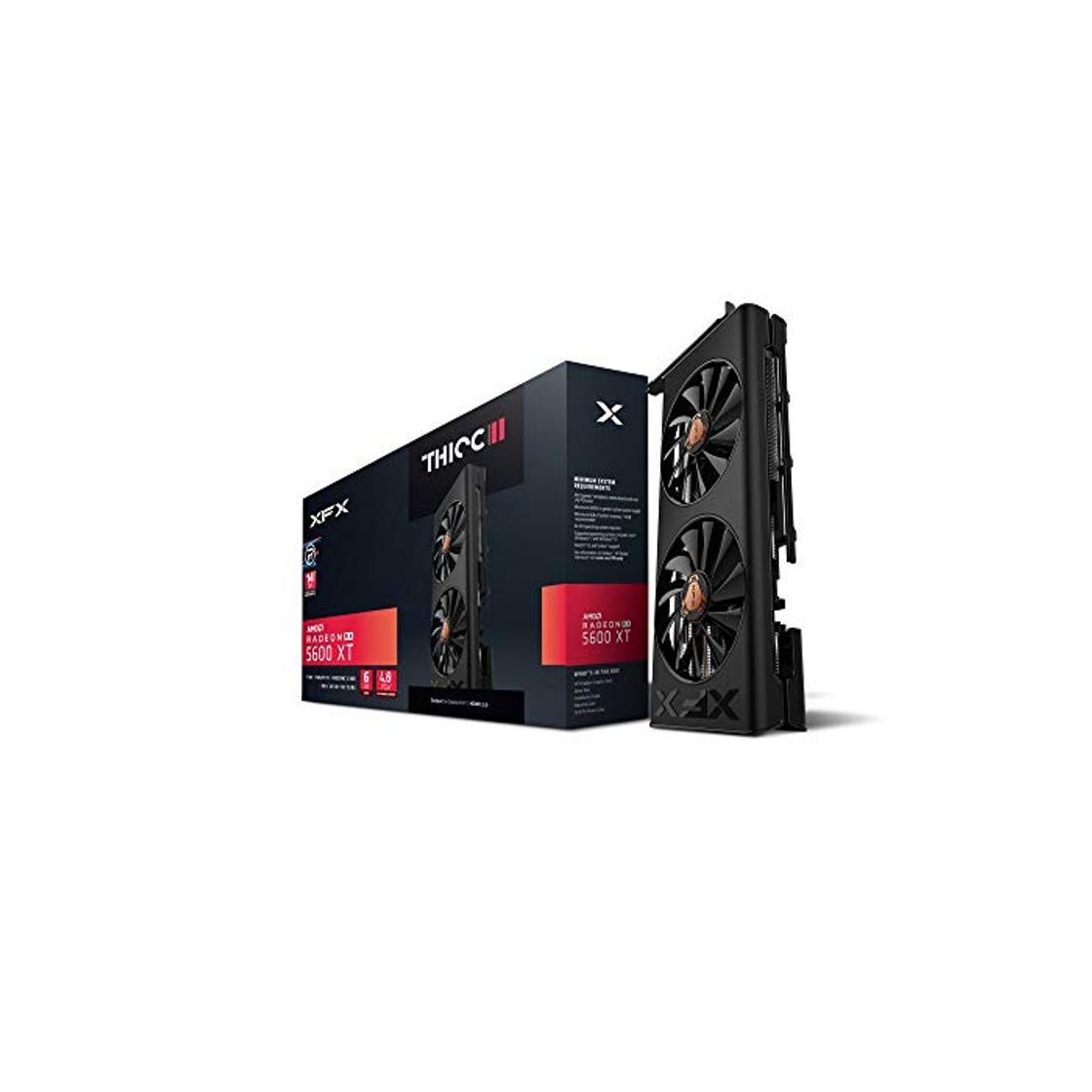 Productos XFX RX 5600 XT Thicc II PRO-14GBPS 6GB Boost UP to 1620MHz