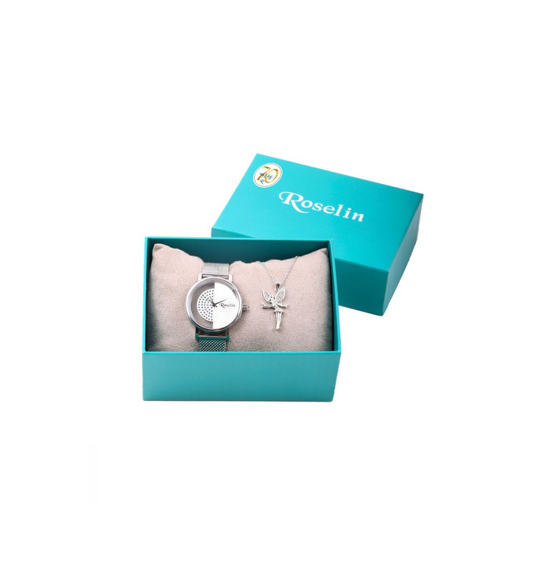 Products Reloj Malla Acero y circonitas Roselin Watches