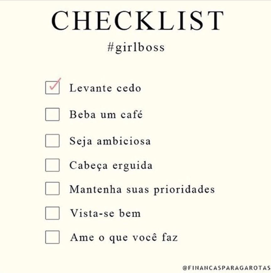 Social Checklist