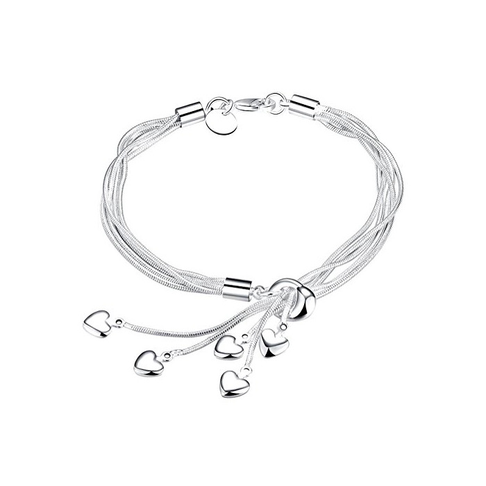 Producto Hosaire Pulsera de Plata de Tai Chi Borlas del Corazón Que Cuelga