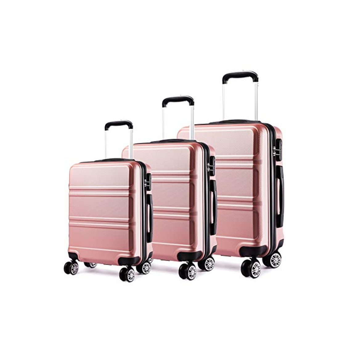 Products Kono Juego Set 3 Maletas Trolley Rígida ABS Equipajes de Viaje