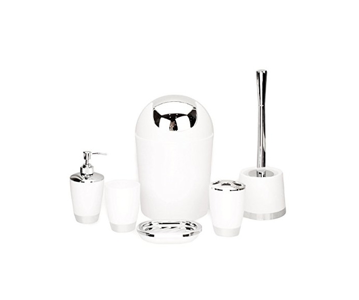 Product GMMH 6pcs Set DE BAÑO baño Set DE Accesorios DISPENSADOR DE JABÓN