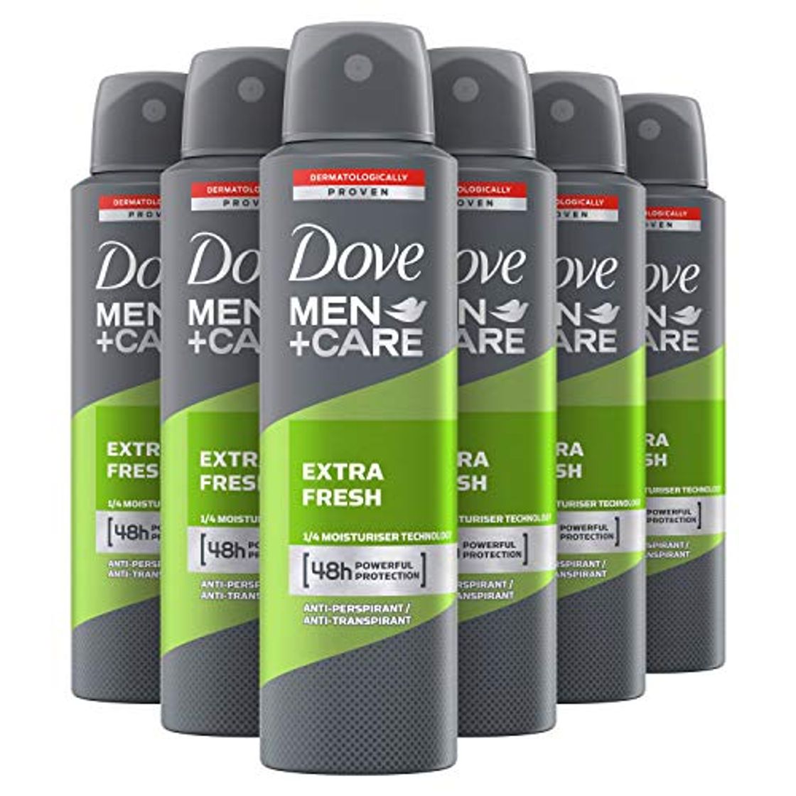Social Dove Men Care Desodorante Aerosol extra fresco, paquete de 6